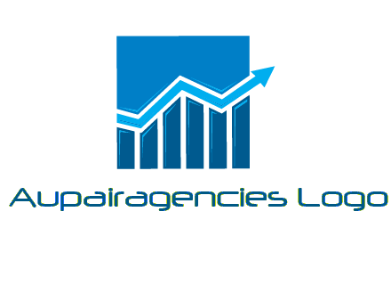 bar graph and arrow logo
