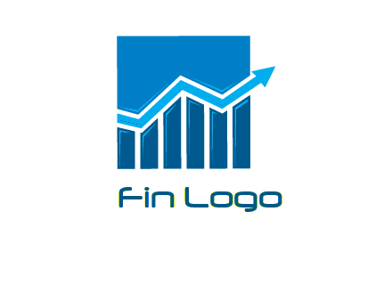 bar graph and arrow logo
