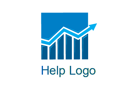 bar graph and arrow logo