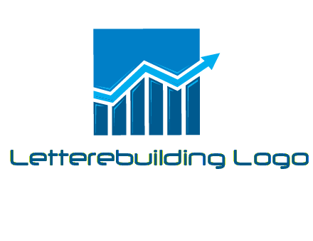 bar graph and arrow logo