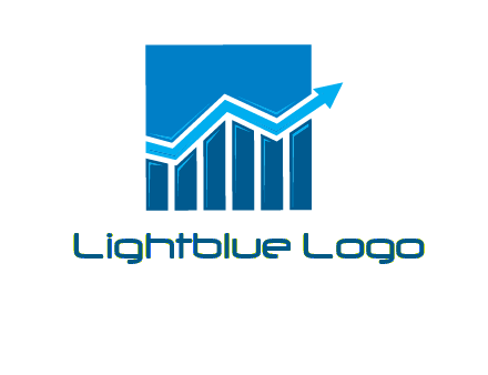 bar graph and arrow logo