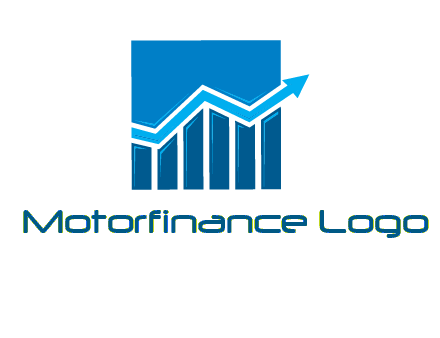bar graph and arrow logo