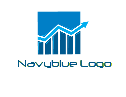 bar graph and arrow logo