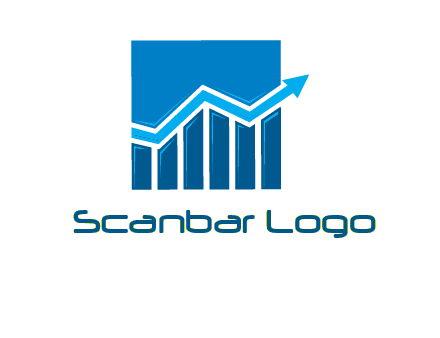bar graph and arrow logo