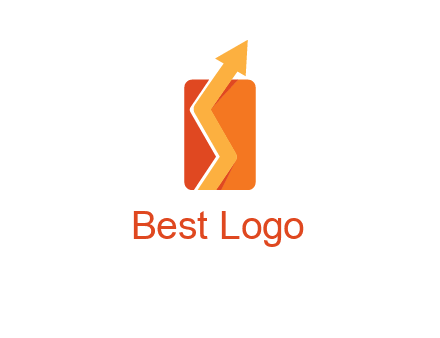 upward pointing growth arrows logo