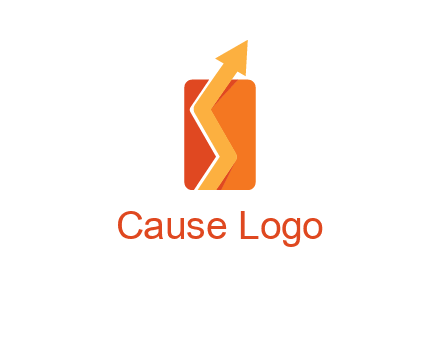 upward pointing growth arrows logo