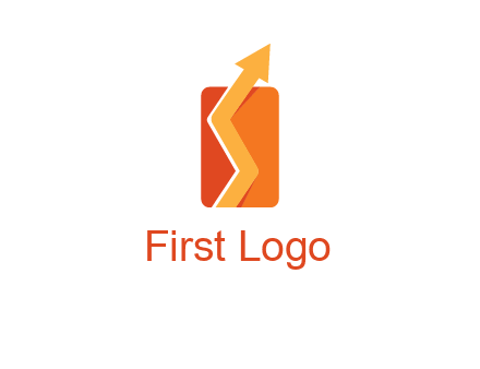 upward pointing growth arrows logo