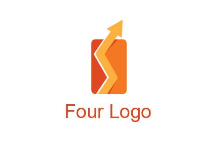 upward pointing growth arrows logo
