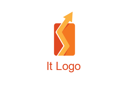 upward pointing growth arrows logo