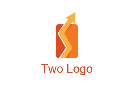 upward pointing growth arrows logo