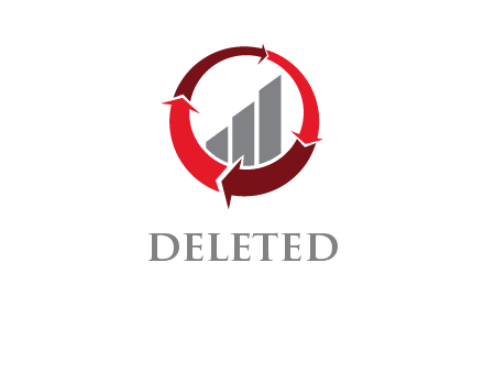 bar graph in circle logo