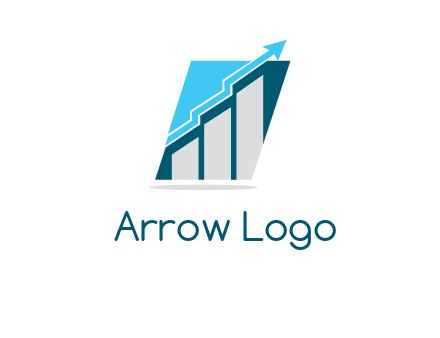 bar graph with arrow logo