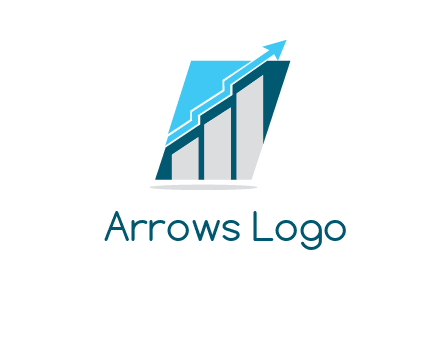 bar graph with arrow logo