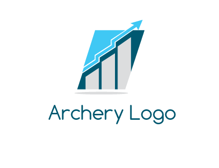 bar graph with arrow logo
