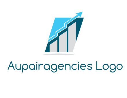 bar graph with arrow logo