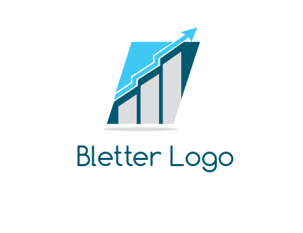 bar graph with arrow logo