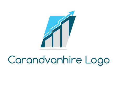 bar graph with arrow logo