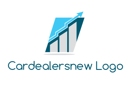 bar graph with arrow logo