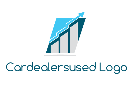bar graph with arrow logo