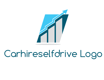 bar graph with arrow logo
