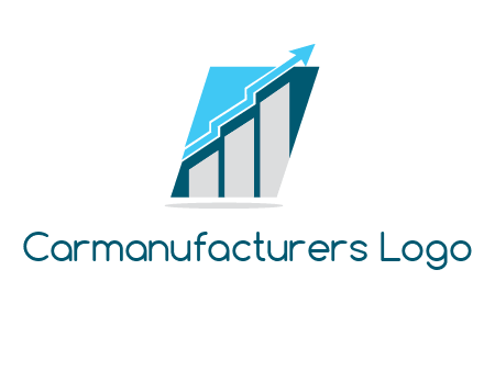 bar graph with arrow logo