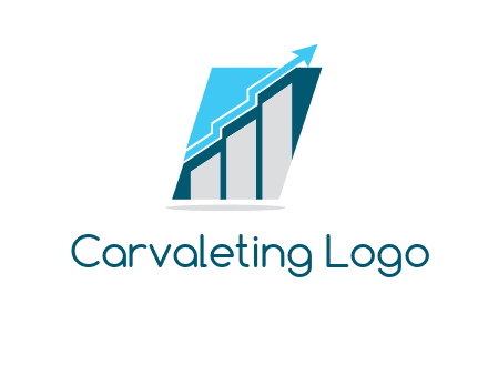 bar graph with arrow logo