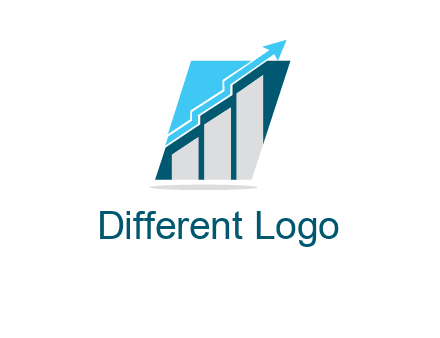 bar graph with arrow logo