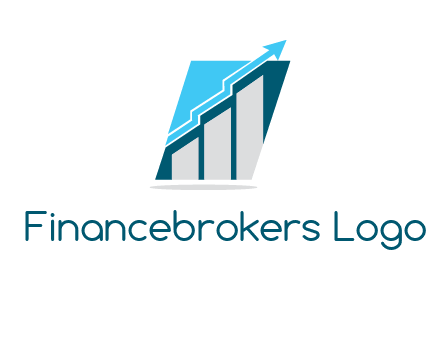 bar graph with arrow logo