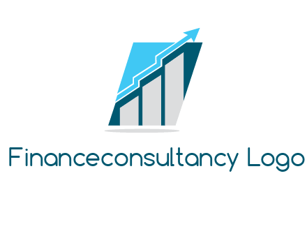 bar graph with arrow logo