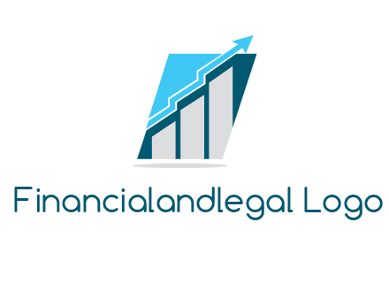 bar graph with arrow logo