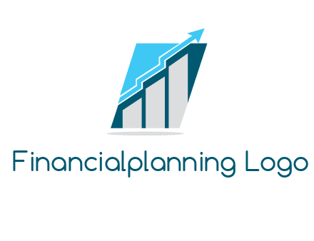 bar graph with arrow logo