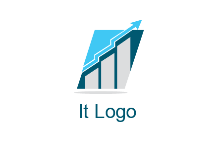 bar graph with arrow logo