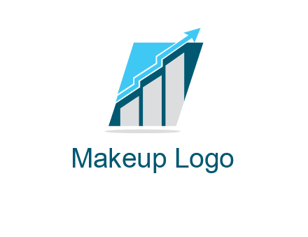bar graph with arrow logo