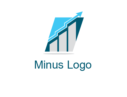 bar graph with arrow logo