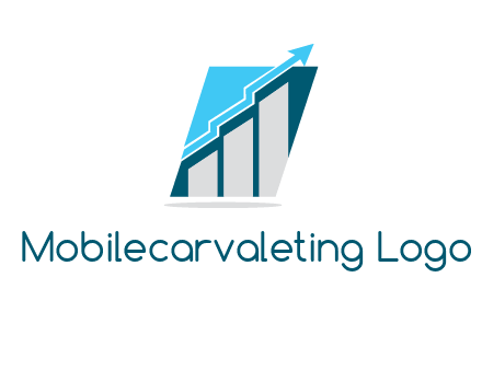 bar graph with arrow logo