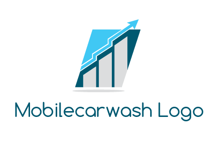 bar graph with arrow logo