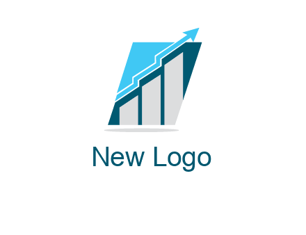 bar graph with arrow logo