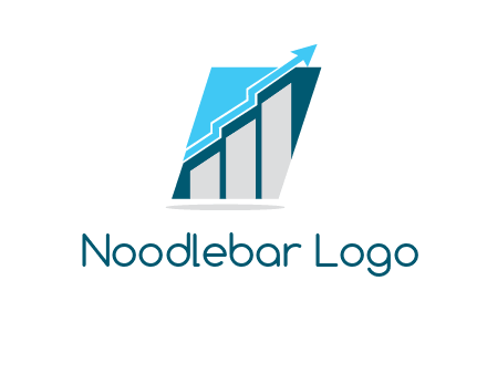 bar graph with arrow logo