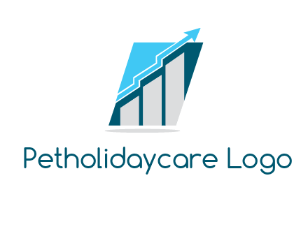 bar graph with arrow logo