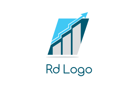 bar graph with arrow logo