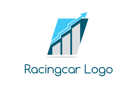bar graph with arrow logo