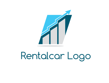 bar graph with arrow logo