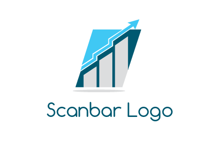 bar graph with arrow logo
