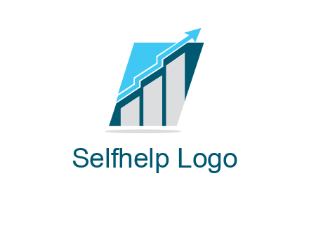 bar graph with arrow logo