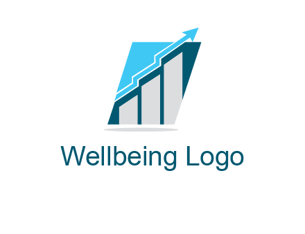 bar graph with arrow logo
