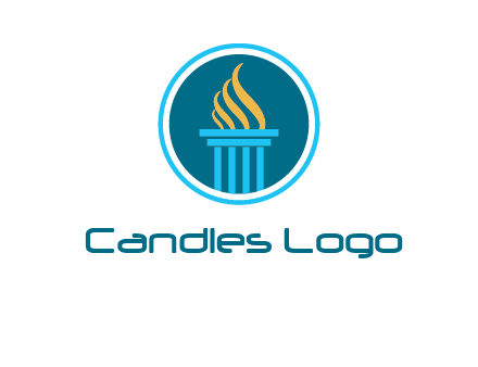 pillar with flames logo