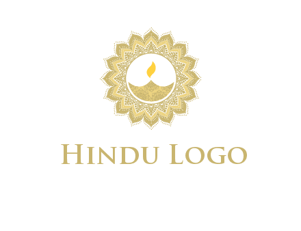 rangoli with lamp logo