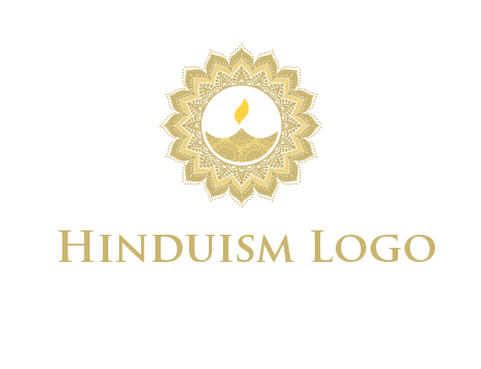 rangoli with lamp logo