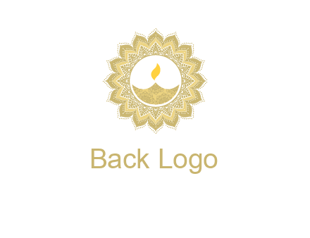 rangoli with lamp logo