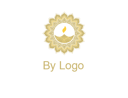 rangoli with lamp logo